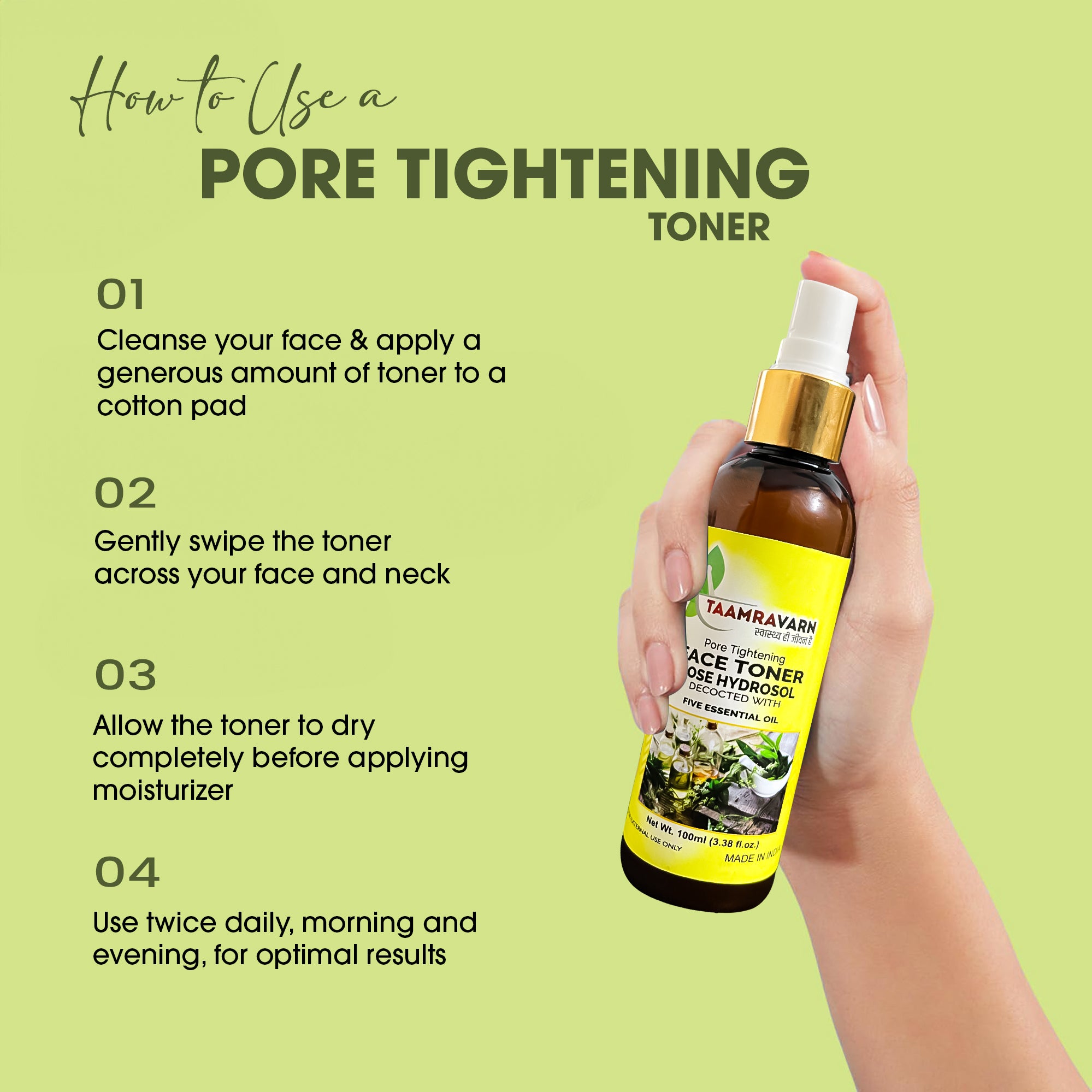 Pore Tightening Toner – Rose Hydrosol Refresher | Taamravarn