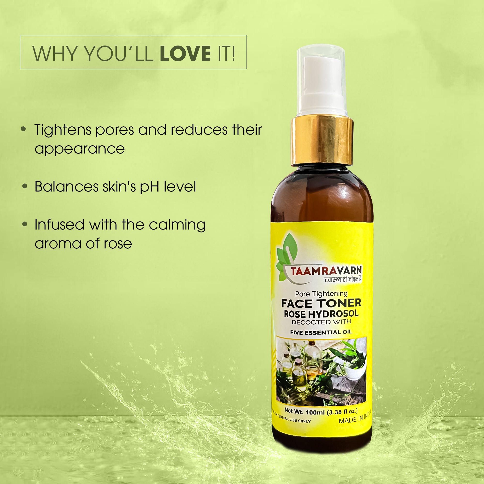 Pore Tightening Toner – Rose Hydrosol Refresher | Taamravarn