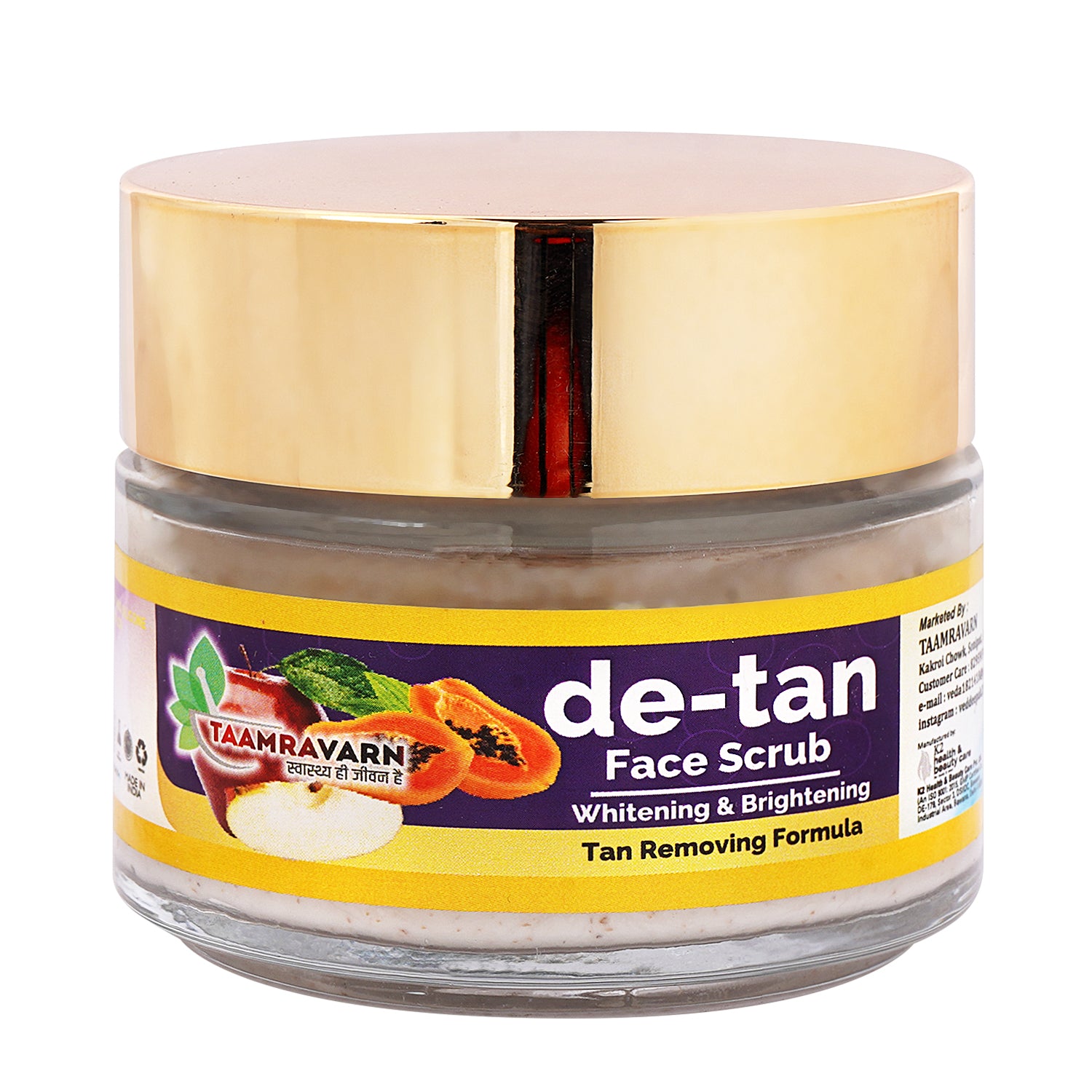 Taamravarn De-Tan Scrub – Ayurvedic Exfoliator for Glowing, Even-Toned Skin (300gm)
