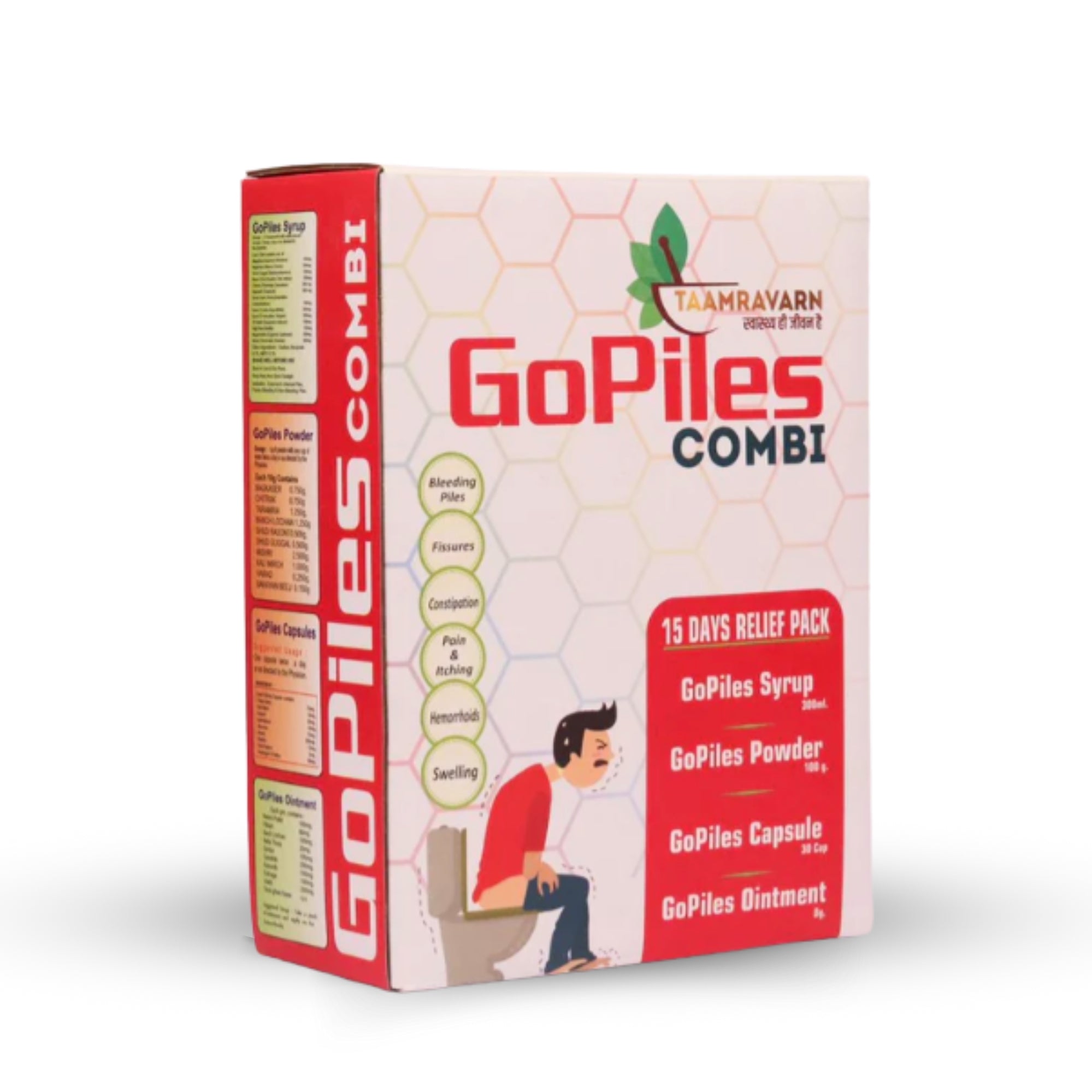GoPiles Combi – Piles Medicine for Fissure, Constipation & Pain Relief  | Taamravarn