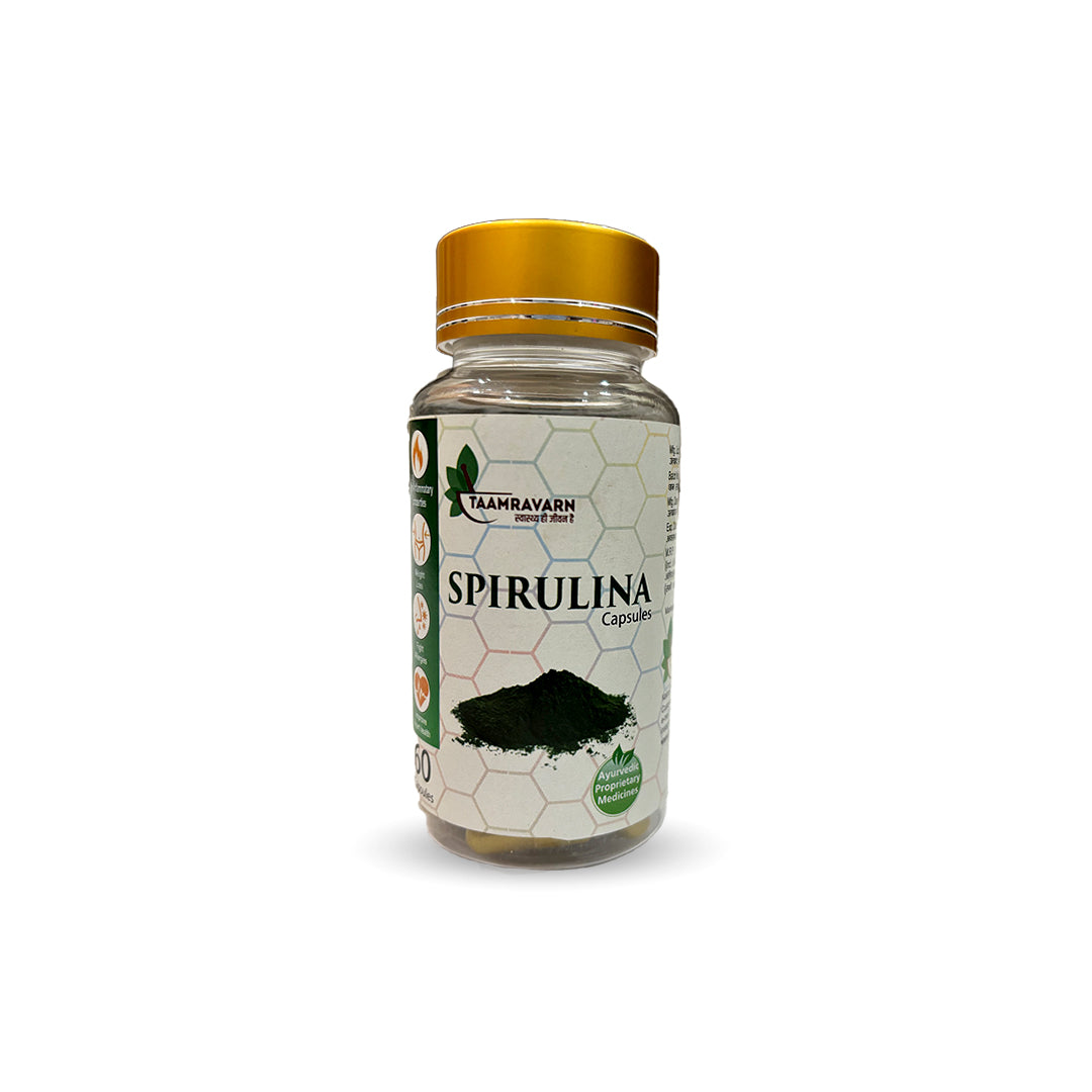 Taamravarn’s Spirulina Capsules – Superfood for Vitality and Wellness (60 Capsules)